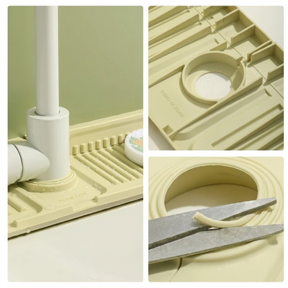 Silicone Faucet Mat – Sink Splash Guard Draining Pad