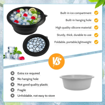 Silicone Ice Facial Bowl – Foldable, Cold Therapy