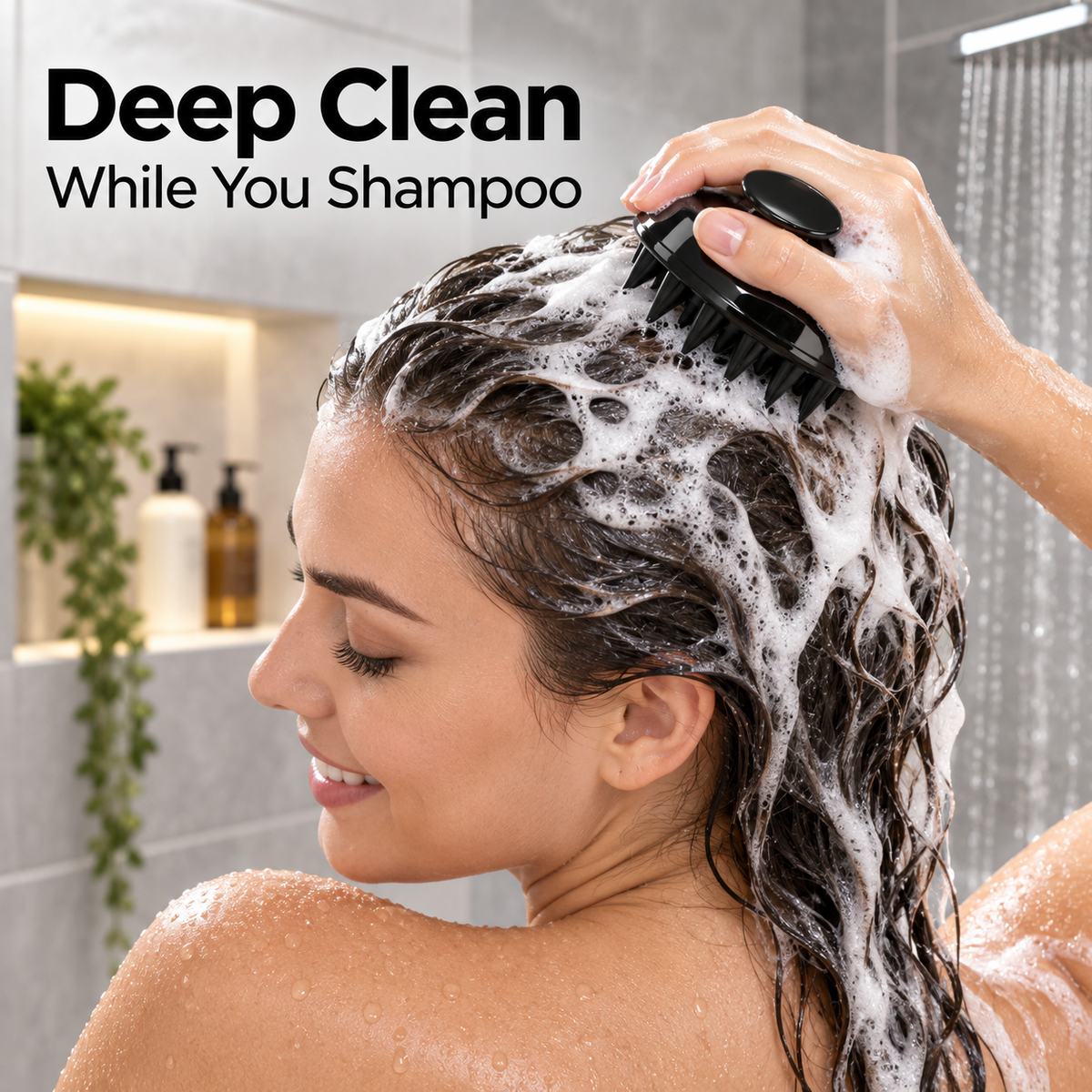 Silicone Scalp Massager – Shampoo Brush, All Hair