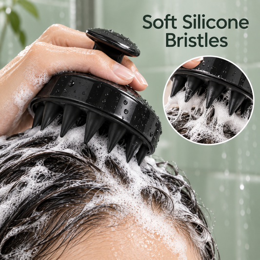 Silicone Scalp Massager – Shampoo Brush, All Hair