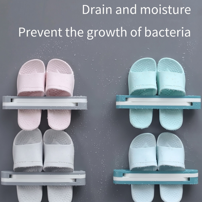Wall Mounted Slipper & Towel Organizer