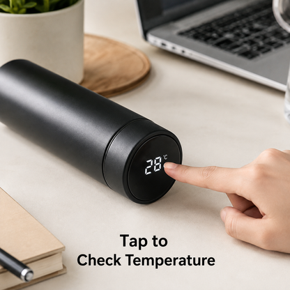 Smart LED Temperature Water Bottle – 500ml Vacuum