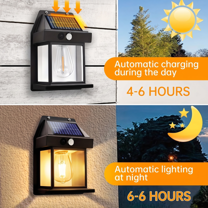 Solar LED Wall Light with Motion Sensor