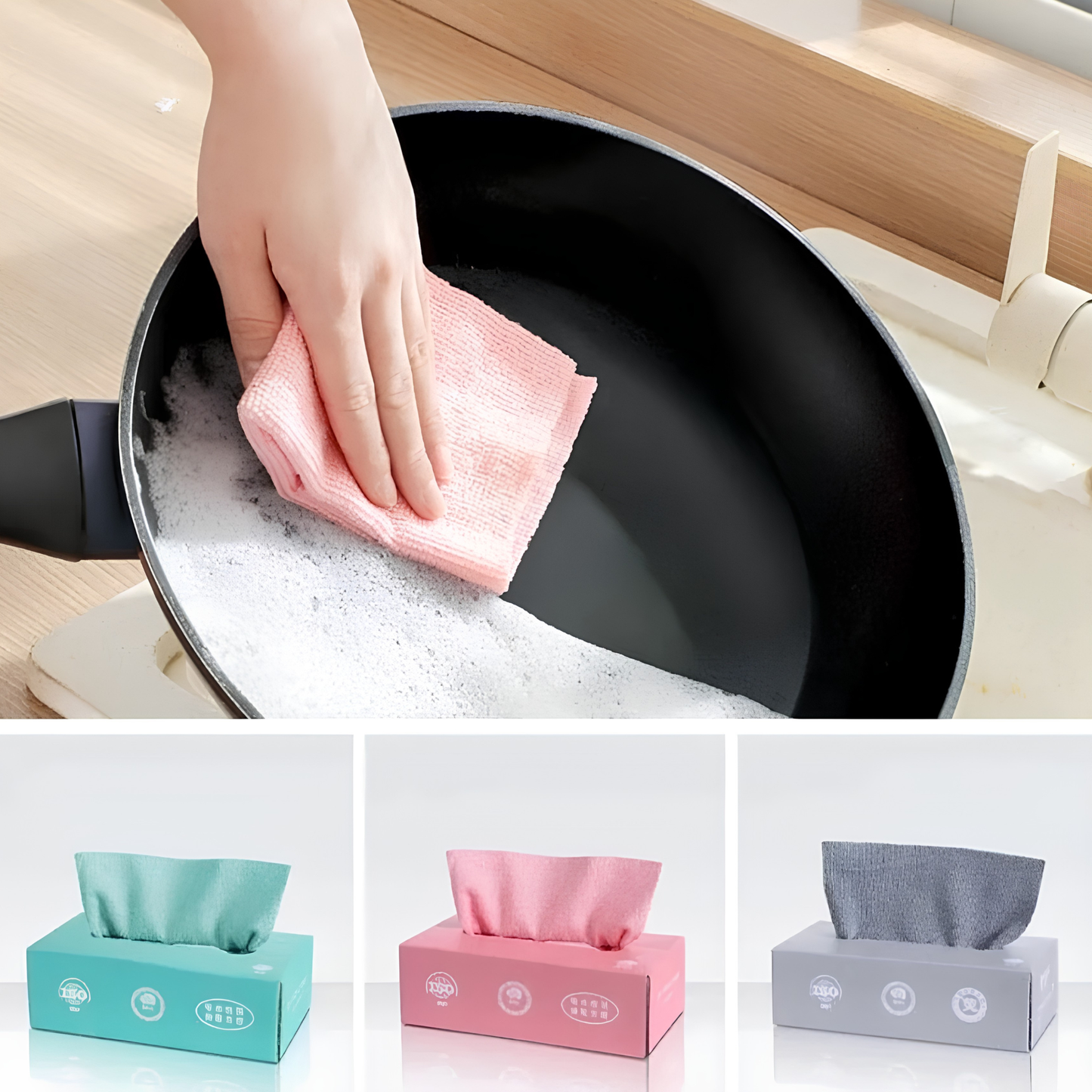 Microfiber Reusable Tissue Pack – 20 Pcs Cloth Box