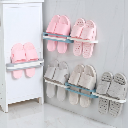 Wall Mounted Slipper & Towel Organizer