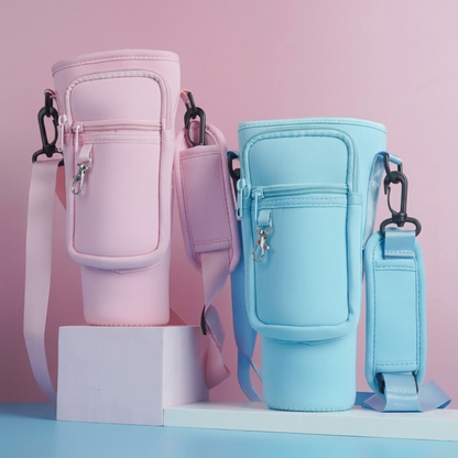 Tumbler Carrier Bag – With Phone Pocket, Strap
