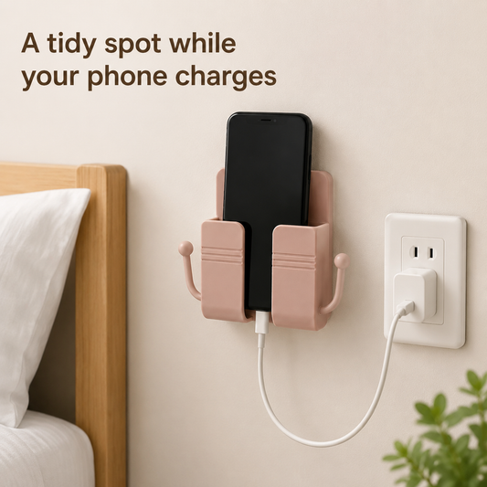 Wall Mount Phone Holder – Adhesive Charging Stand