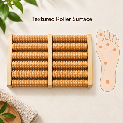 Wooden Foot Massage Roller – Reflexology Tool