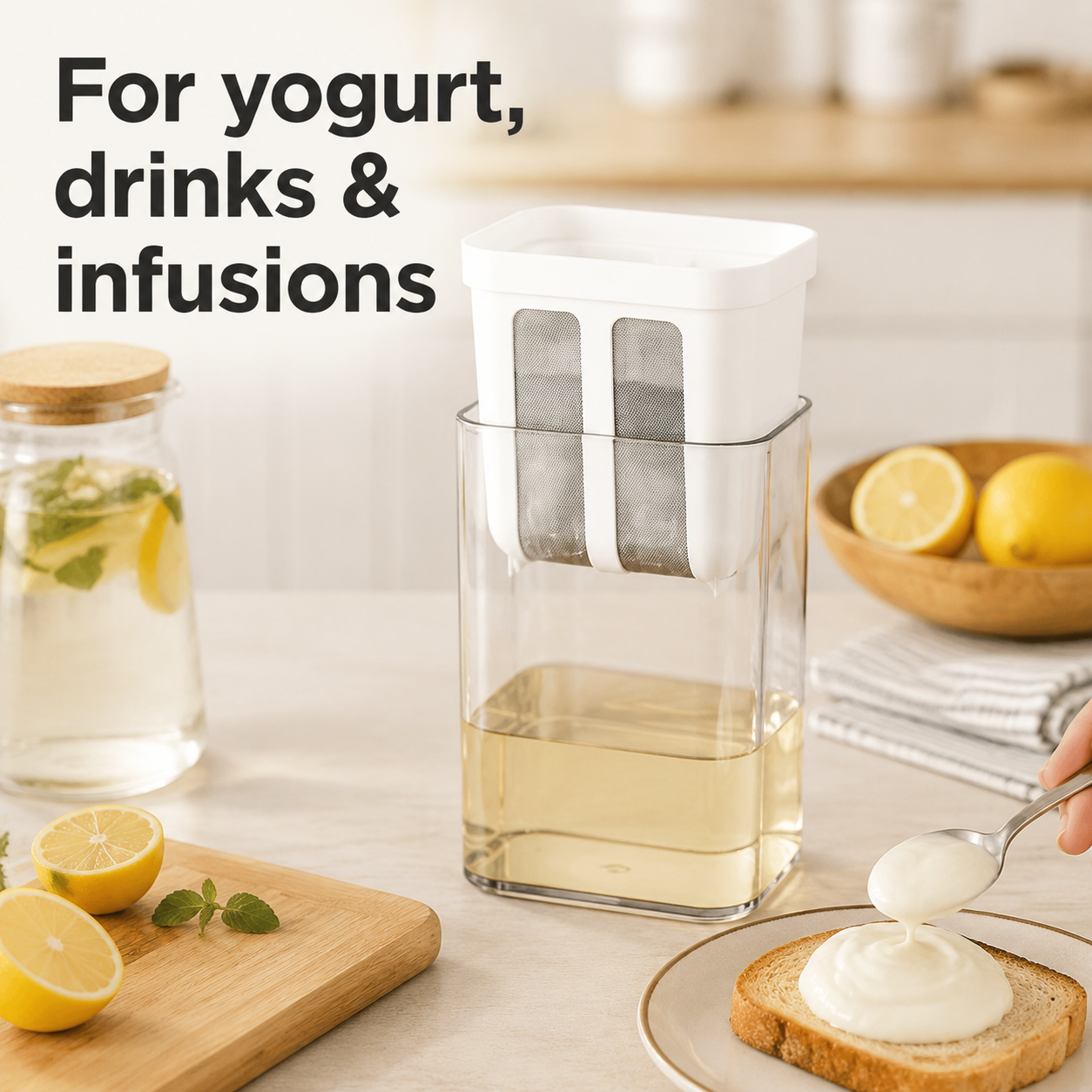Greek Yogurt Strainer – Classic 1100ml Labneh Maker