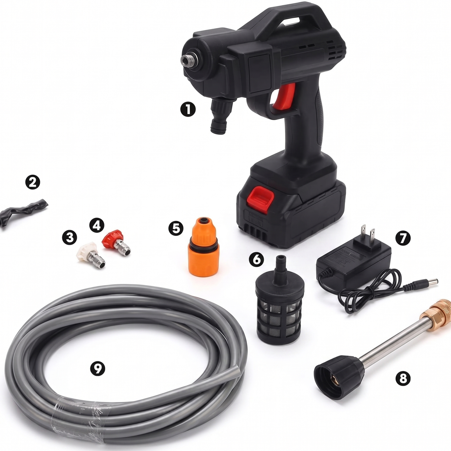 High Pressure Car Wash Gun with Adjustable Nozzle