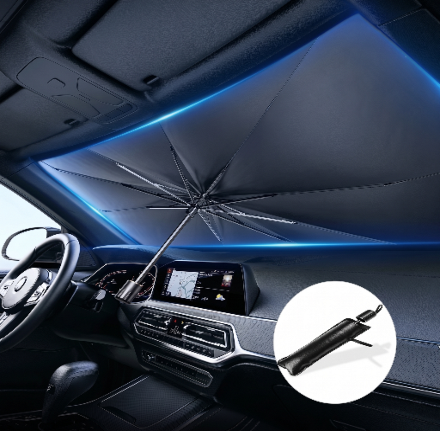 Car Windshield Sun Shade Umbrella – Foldable