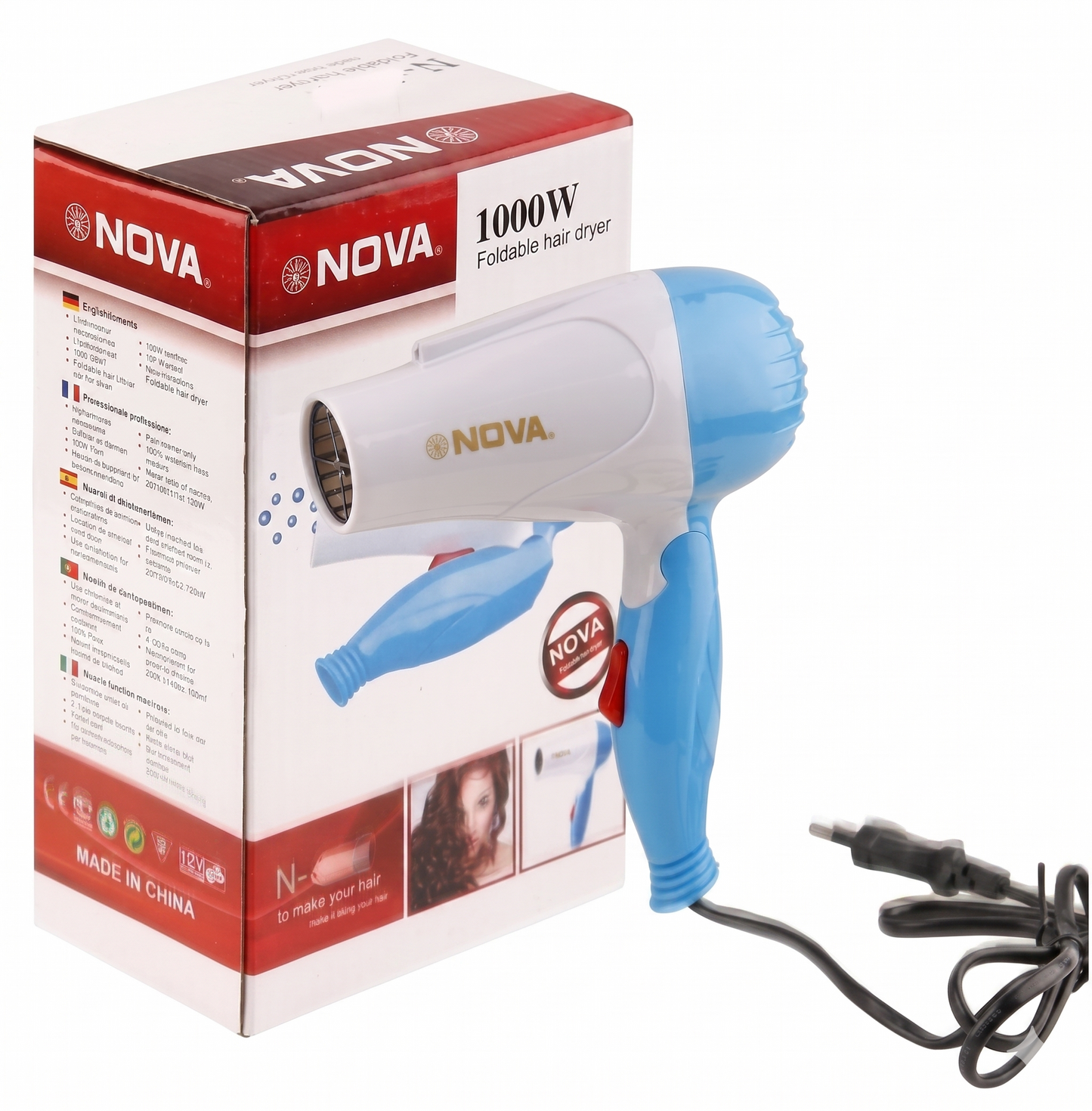 Foldable Hair Dryer – Compact, Ionic, Travel Ready