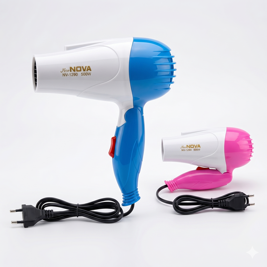 Foldable Hair Dryer – Compact, Ionic, Travel Ready