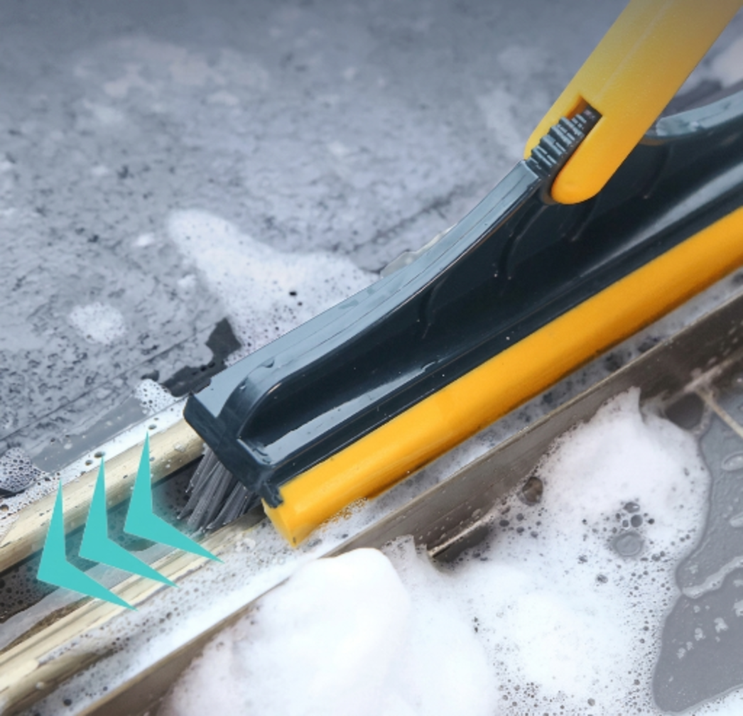 2 in 1 Bathroom Cleaning Brush with Wiper
