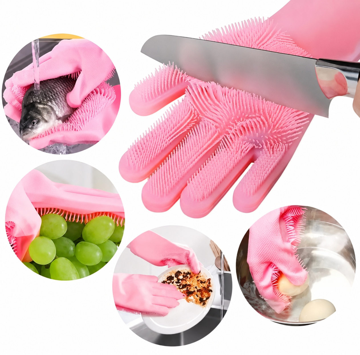 Dishwashing Gloves – Reusable, Non-Slip Grip