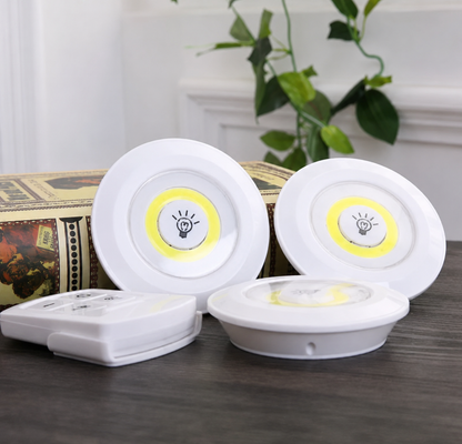 LED Puck Lights with Remote – 3 Pack, Dimmable