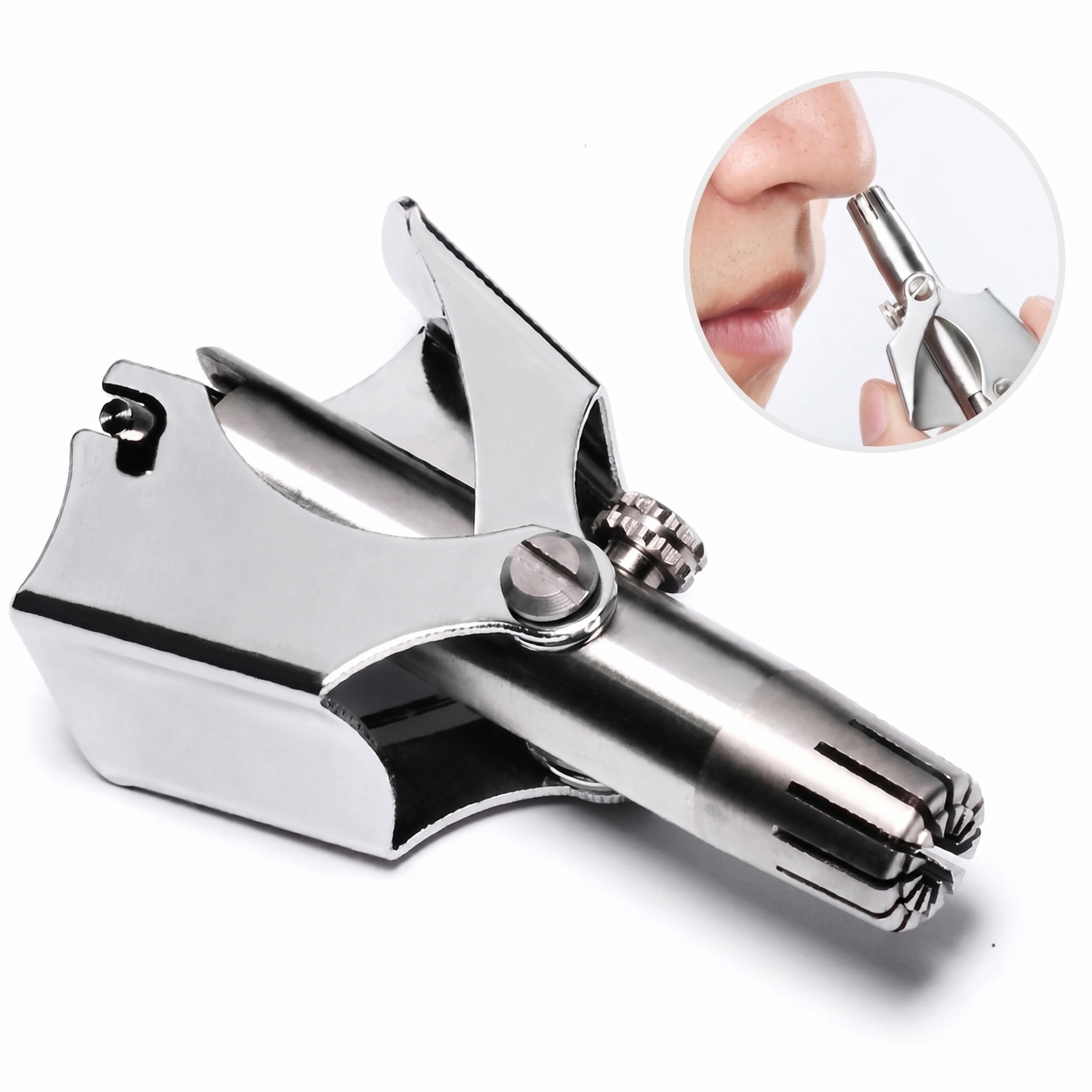 Manual Nose Hair Trimmer – Twist-to-Trim, No Battery