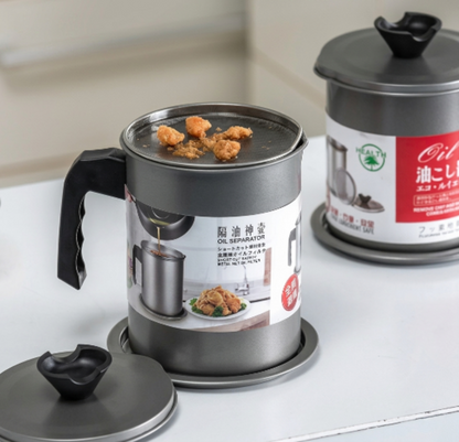 Oil Filter Pot with Fine Mesh Strainer
