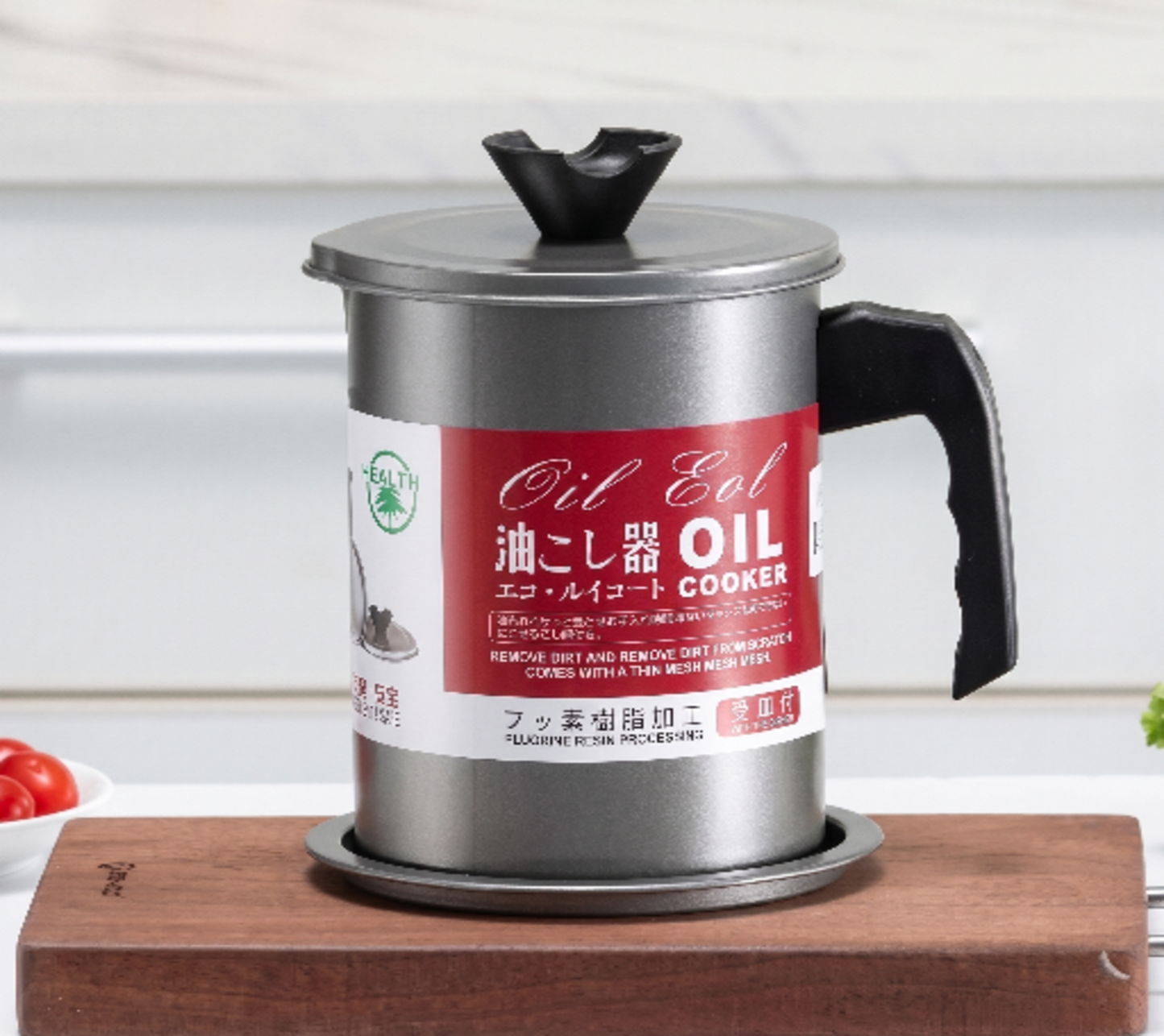 Oil Filter Pot with Fine Mesh Strainer