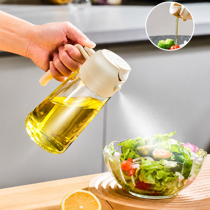 Glass Oil Spray Bottle – 470ml Refillable Mister