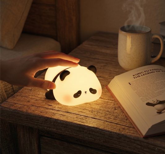 Panda Night Light for Kids – Squishy, Rechargeable