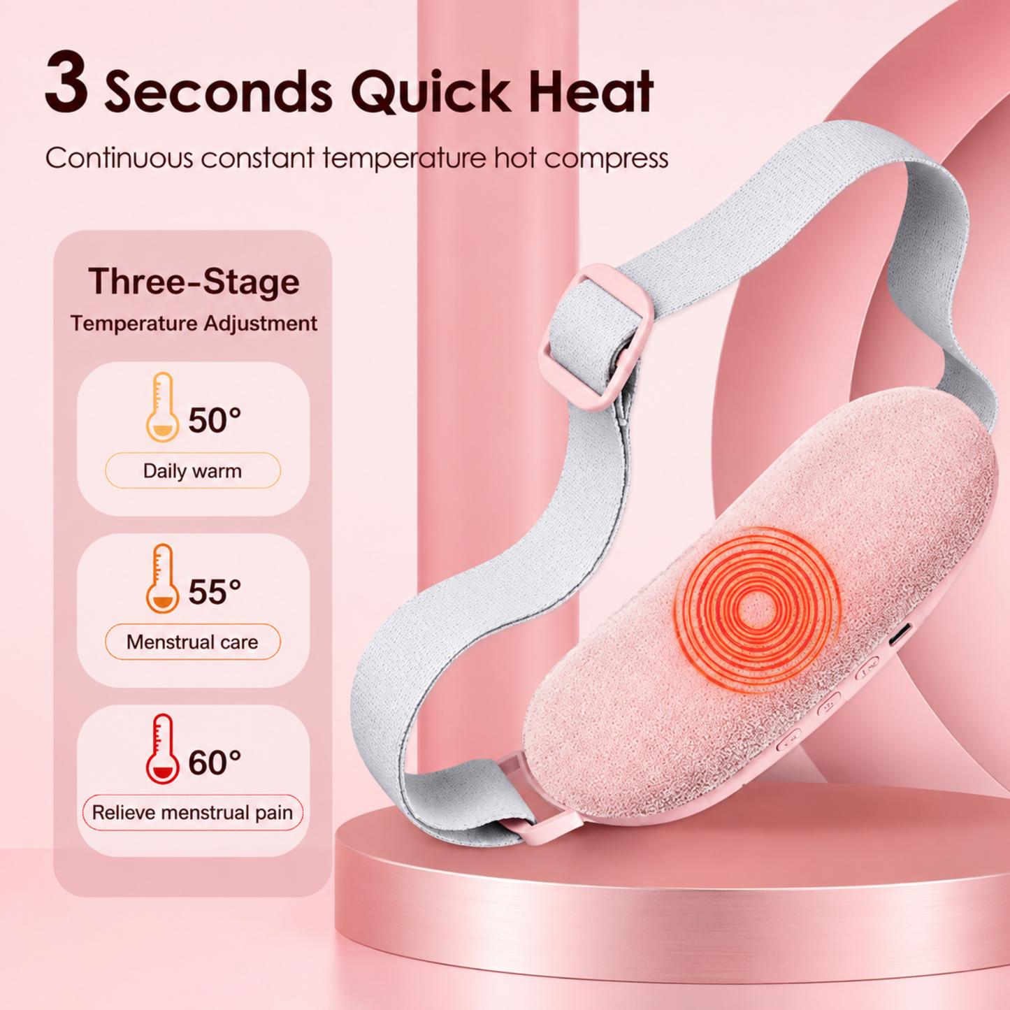 Period Relief Belt – Portable Heating & Massage