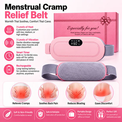 Period Relief Belt – Portable Heating & Massage