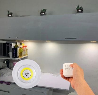 LED Puck Lights with Remote – 3 Pack, Dimmable