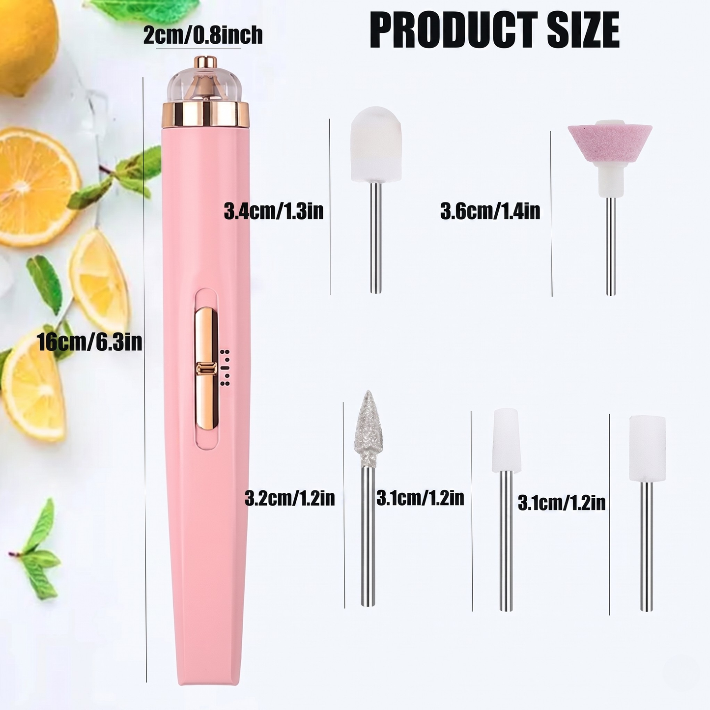 Cordless Rechargeable Nail Drill with LCD Display