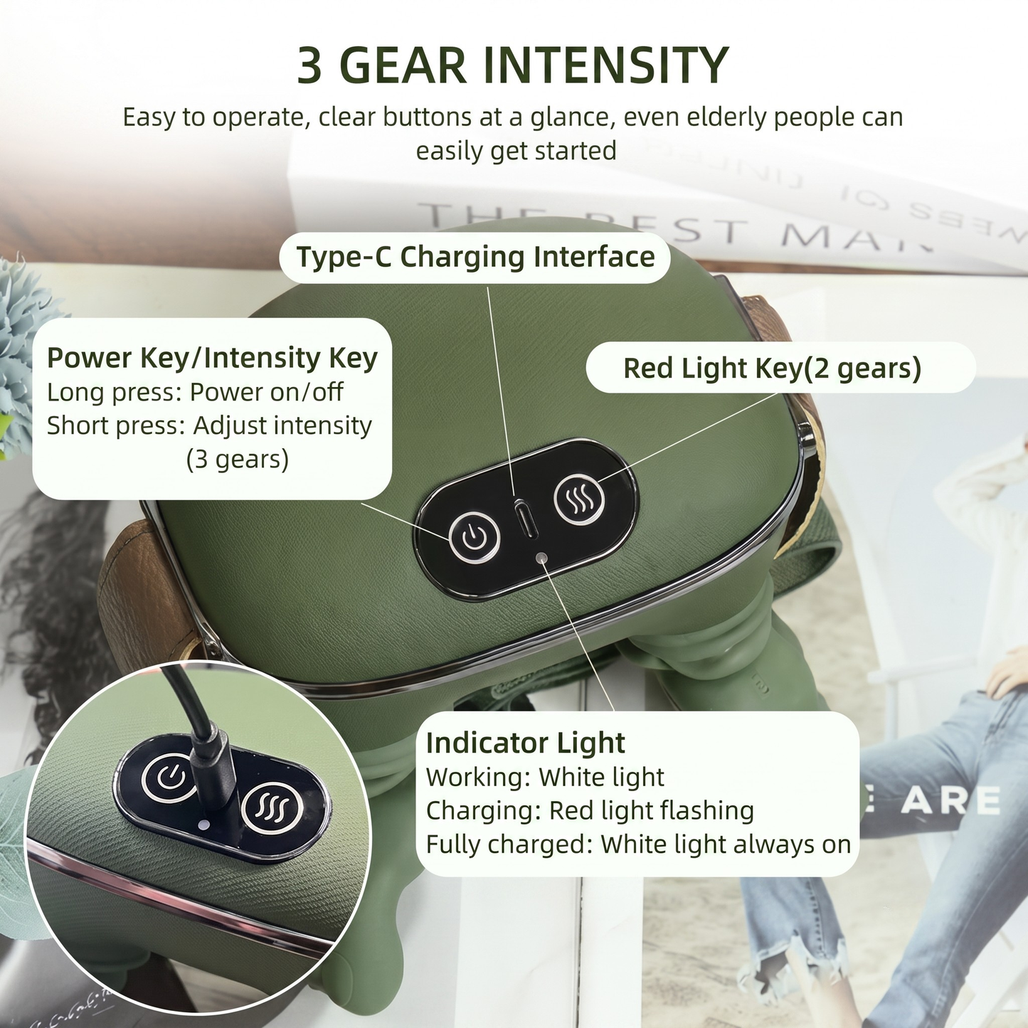 Trapezius Neck & Shoulder Massager with Heat