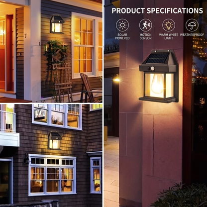 Solar LED Wall Light with Motion Sensor