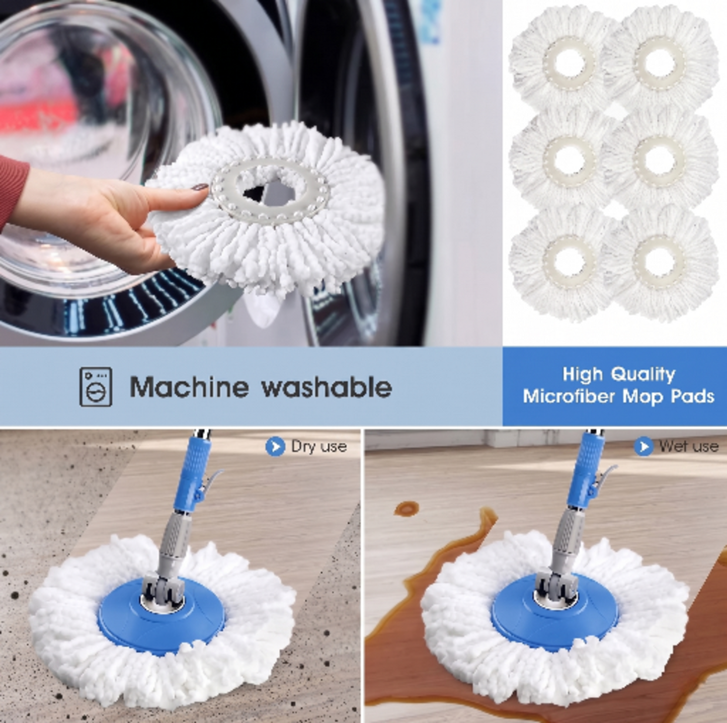 Spin Mop and Bucket Set – 360° Self-Wringing
