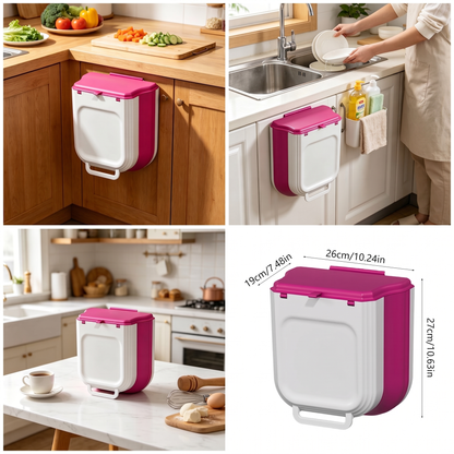Wall Mounted Foldable Trash Bin – No-Drill