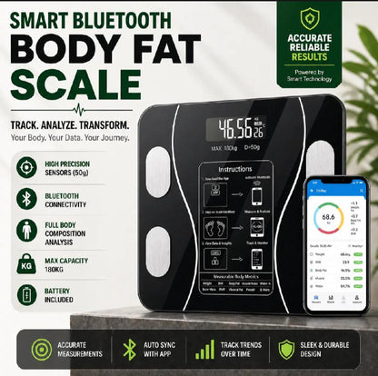 Smart Bluetooth Weight Scale – Digital, BMI
