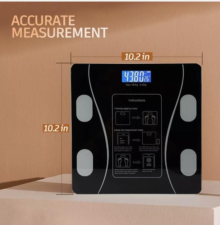 Smart Bluetooth Weight Scale – Digital, BMI